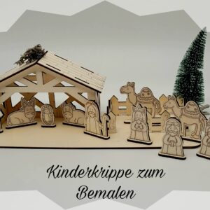 Kinderkrippe zum Bemalen