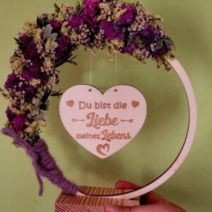 Loops mit Trockenblumen